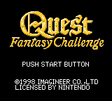 Quest - Fantasy Challenge (USA) Title Screen